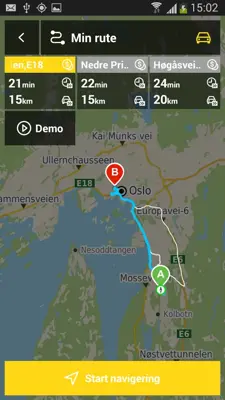 Navigasjon android App screenshot 2